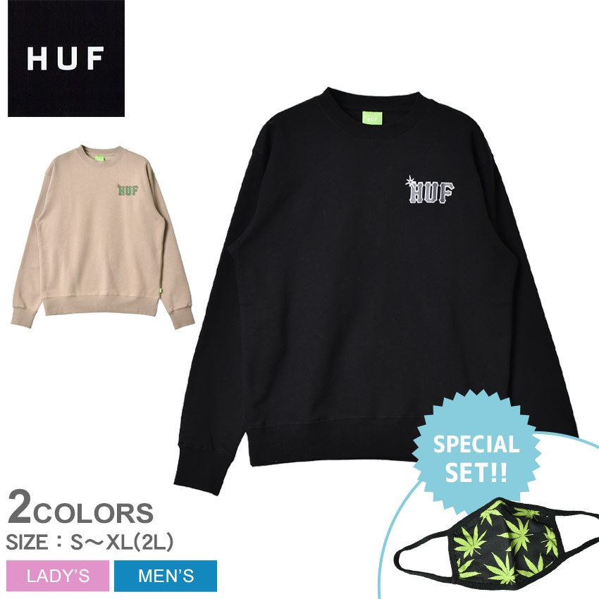 ハフ（HUF） SIDELINE CREWNECK L／S PF00552 スウェット 2カラー│Z