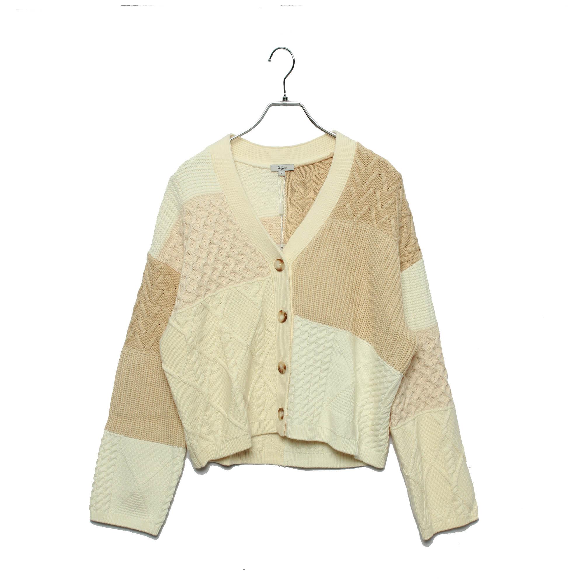 レイルズ（RAILS） REESE CREAM PATCHWORK 829-310 カーディガン