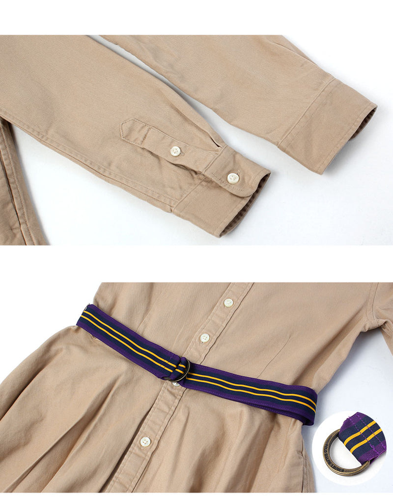 BELT COTTON CHINO SHIRTDRESS 313699674 ワンピース 1カラー