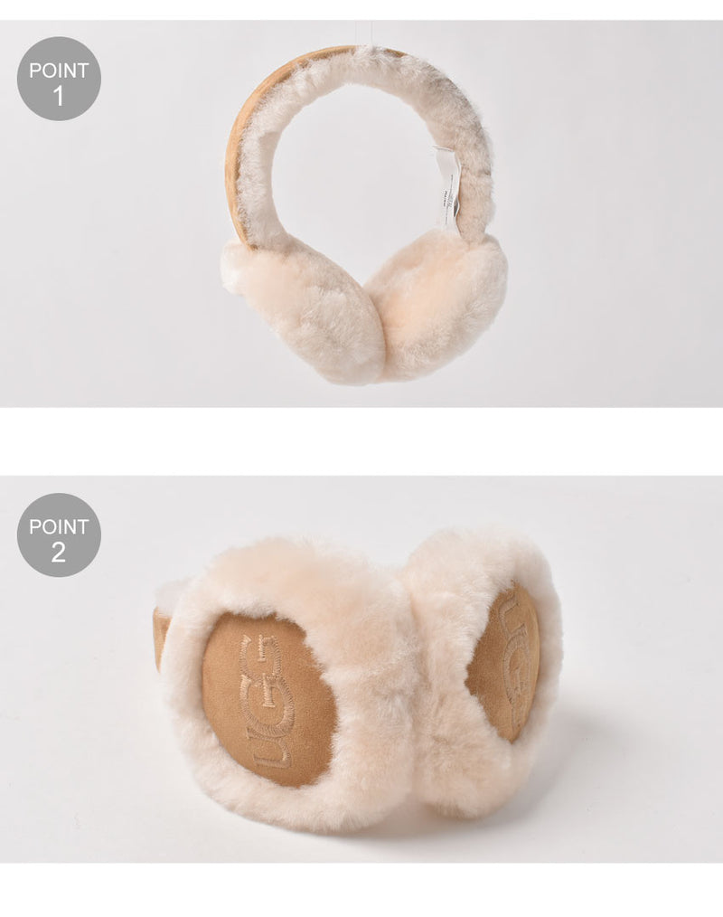 SHEEPSKIN EMBROIDERY EARMUFF 20955 耳あて 5カラー