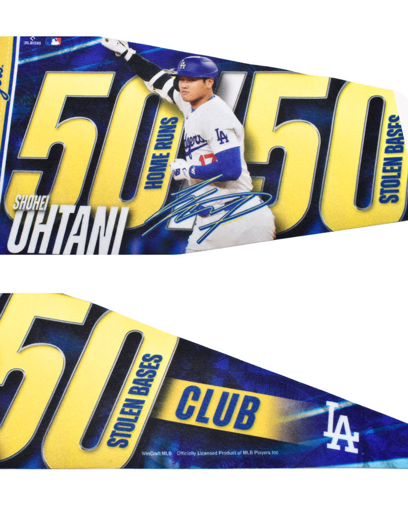 SHOHEI OHTANI LOS ANGELES DODGERS 50／50 CLUB PREMIUM PENNANT ペナント 1カラー