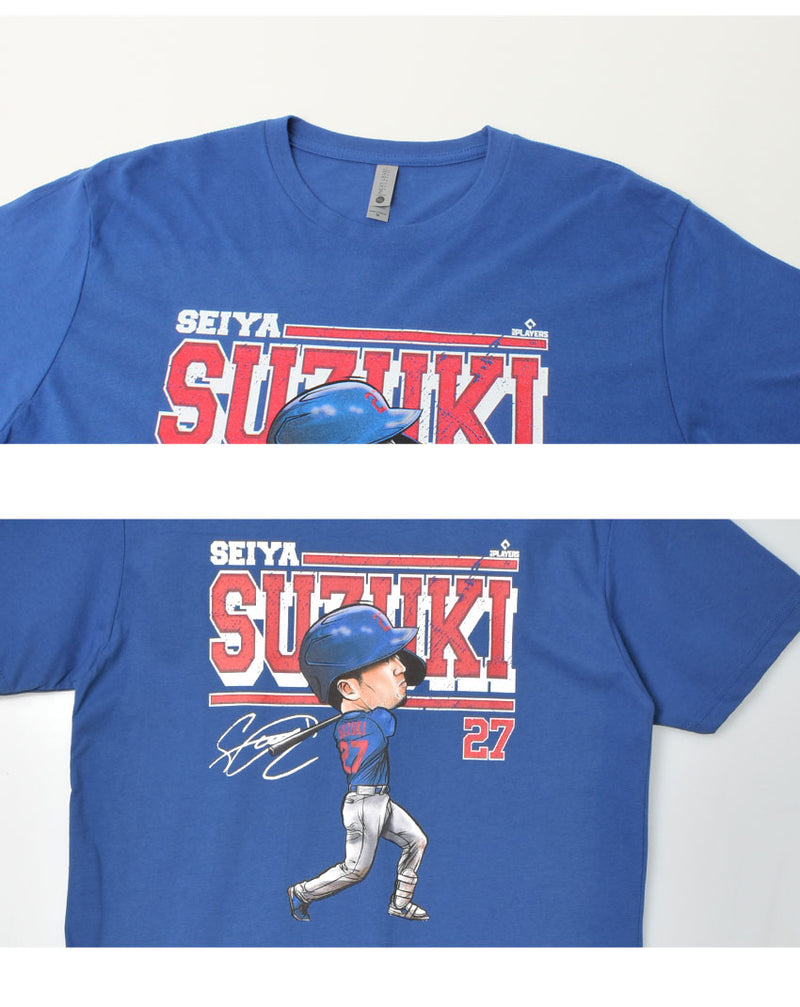 Seiya Suzuki Chicago C Cartoon WHT BNLCROY-XX-0001-081-06 BNLCHGR-XX-0001-081-06 半袖Tシャツ 2カラー