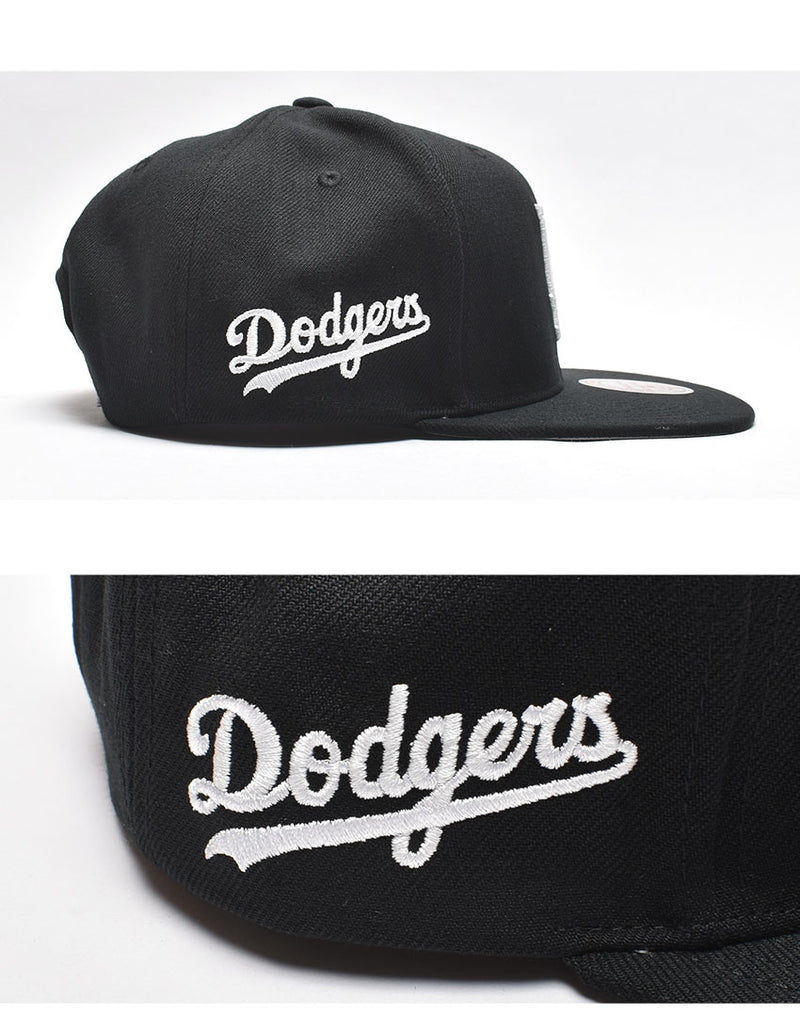 MLB EVERGREEN BLACK WHITE SNAPBACK DODGERS HS8544-LADBLCK ベースボールキャップ 1カラー