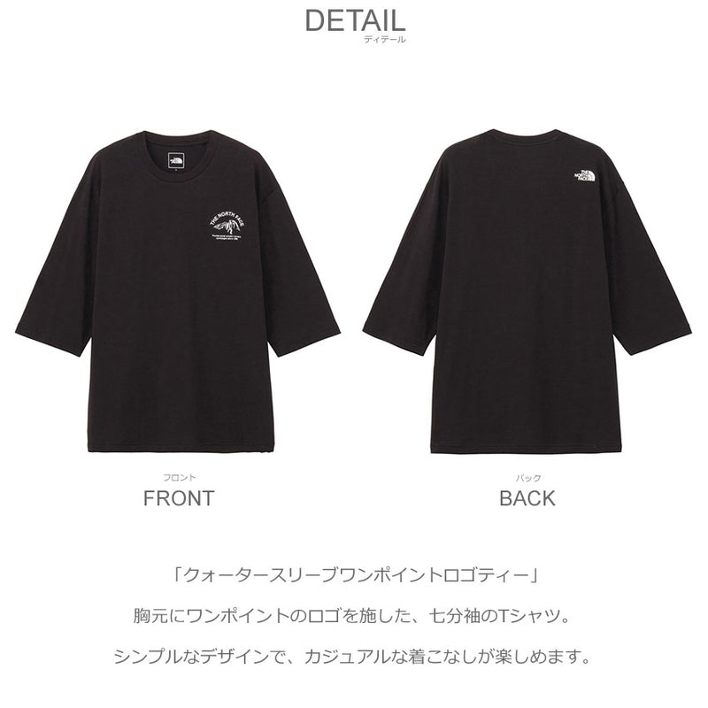 クォータースリーブワンポイントロゴティー NT32537 七分袖Tシャツ 5カラー