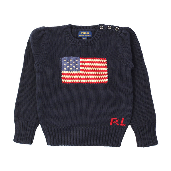 FLAG COTTON CREW SWEATER 312668609 ニット 1カラー