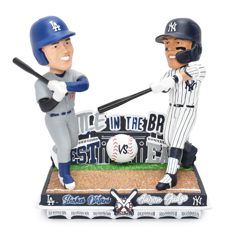 Aaron Judge ＆ Shohei Ohtani New York Yankees ＆ Los Angeles Dodgers Away Uniform Battle in the Bronx Dual Bobblehead ボブルヘッド