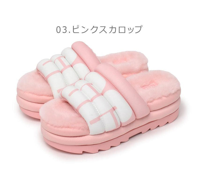 アグ（UGG） マキシ スライド ロゴ 1127067 サンダル 黒 ブラック