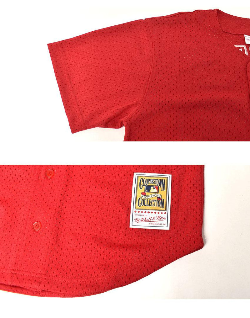 MLB AUTHENTIC KEN GRIFFEY JR CINCINNATI REDS 2000 BUTTON FRONT JERSEY ABBF3108-CRE00KGJSCAR ユニフォーム レッド 赤 ホワイト 白 1カラー