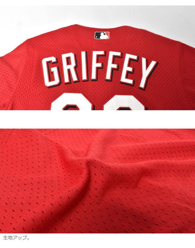 MLB AUTHENTIC KEN GRIFFEY JR CINCINNATI REDS 2000 BUTTON FRONT JERSEY ABBF3108-CRE00KGJSCAR ユニフォーム レッド 赤 ホワイト 白 1カラー