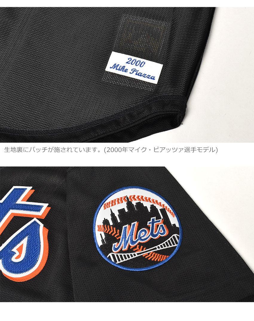 Mitchell & Ness New York Mets 2000 Mike Piazza Authentic Button Front Jersey Black