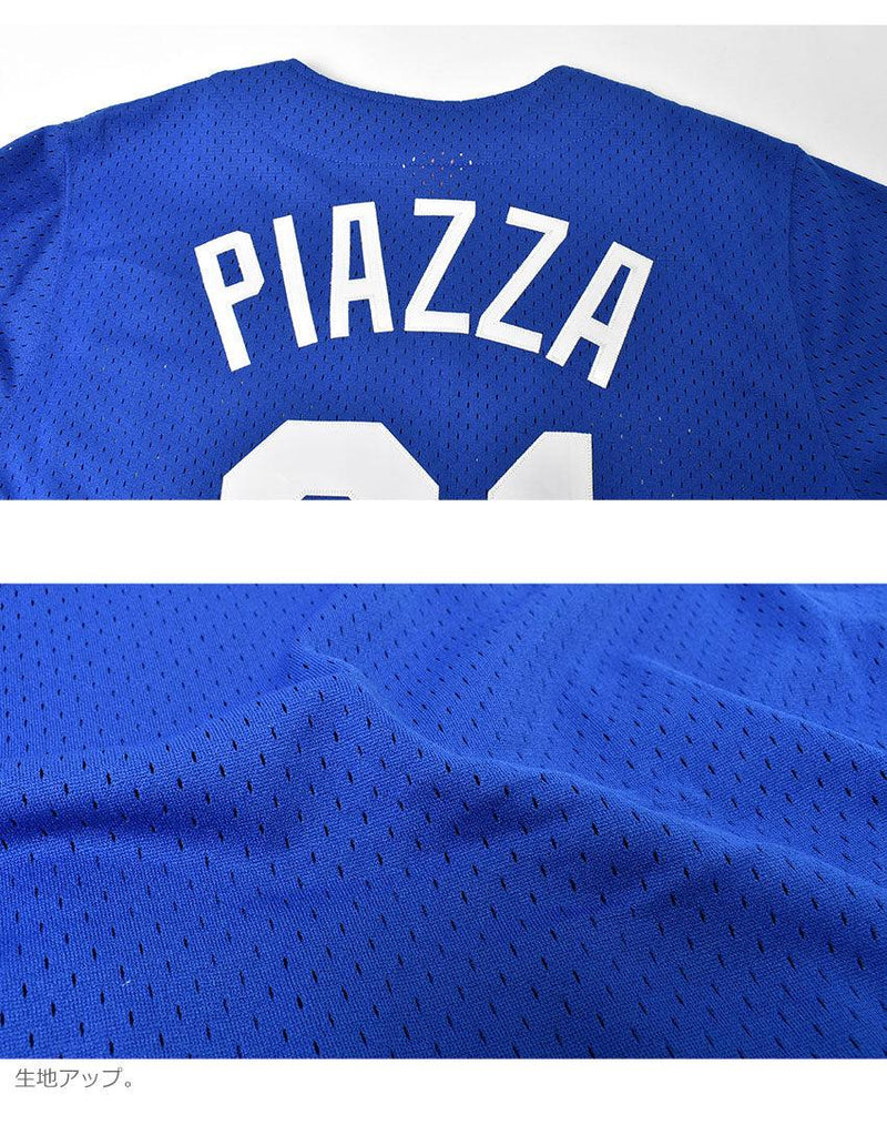 MLB AUTHENTIC MIKE PIAZZA LOS ANGELES DODGERS 1997 BUTTON FRONT JERSEY ABBF3103-LAD97MPIROYA ユニフォーム ブルー 青 レッド 赤 1カラー