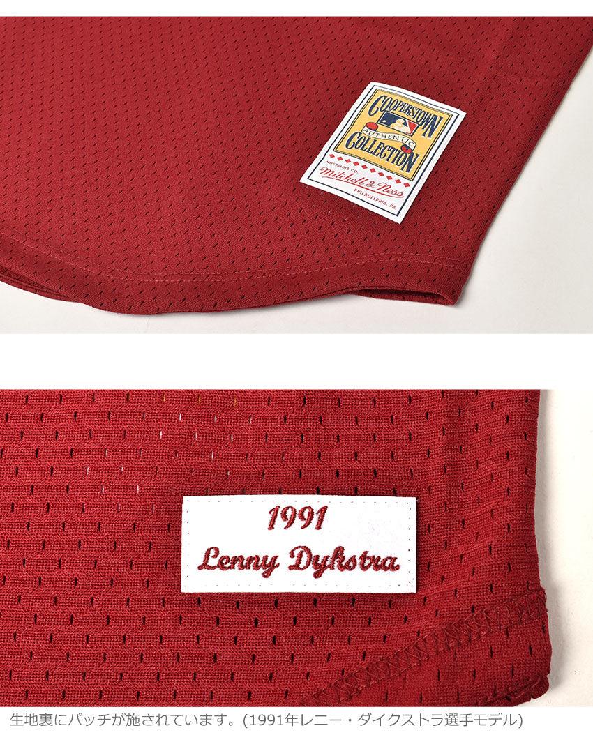Shop Mitchell & Ness Philadelphia Phillies Lenny Dykstra 1991 Authentic  Jersey ABPJ3045-PPH91LDYCARD red