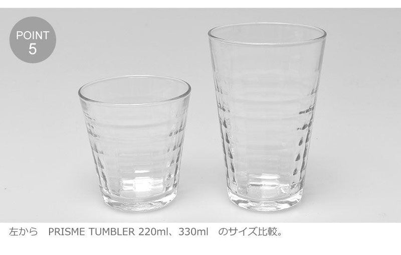 デュラレックスDURALEX デュラレックス 食器 プリズム タンブラー 220ml 6P PRISME TUMBLER - Z-CRAFT 