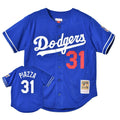 MLB AUTHENTIC MIKE PIAZZA LOS ANGELES DODGERS 1997 BUTTON FRONT JERSEY ABBF3103-LAD97MPIROYA ユニフォーム ブルー 青 レッド 赤 1カラー